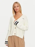 Swetry damskie - Guess Jeans Kardigan W4BR81 Z3HM1 Écru Regular Fit - miniaturka - grafika 1