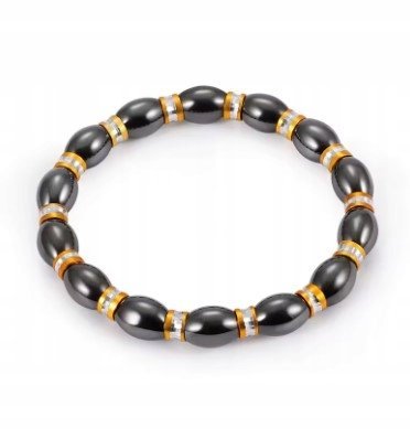 BRANSOLETKA ZDROWOTNA MAGNETYCZNA HEMATYT!