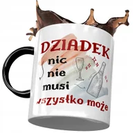 Kubki - Kubek Czarny dla Dziadka Dzień Dziadka na Prezent z Nadrukiem ze Zdjęciem+ Opakowanie na prezent (wzór 01) - miniaturka - grafika 1