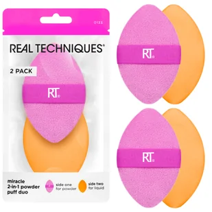 Real Techniques Puszek do pudru Powder Puff 2szt - Gąbeczki do makijażu - miniaturka - grafika 1