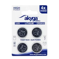 Baterie i akcesoria - Akyga AKY2100 bateria do użytku domowego Jednorazowa bateria CR2032 Lithium-Manganese Dioxide (LiMnO2) - miniaturka - grafika 1