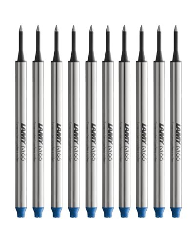 LAMY M66 wkłady do długopisów kulkowych, zestaw 10 sztuk, 821, z metalu, w kolorze niebieskim, do długopisów kulkowych LAMY bez nasadki, szerokość linii