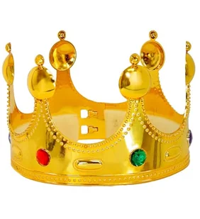 W WIDMANN MILANO Party Fashion 21056 - Luksusowa korona królewska dla dzieci, złota, dodatek do kostiumów karnawałowych, króla, księcia, księżniczki - Zabawy w naśladowanie dorosłych - miniaturka - grafika 1