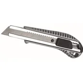 Nożyce i noże - Dedra nóż 18 mm do papieru i kartonu ostrze odłamywane, rączka metalowa z gumą M9017 - miniaturka - grafika 1