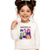 Bluzy dla dziewczynek - BLUZA DZIECIĘCA KPOP DEMON HUNTERS HUNTRIX 104 BAWEŁNIANA JAKOŚĆ - miniaturka - grafika 1