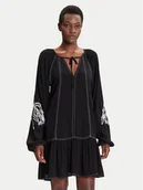Sukienki - Desigual Sukienka codzienna Silvianegro 25WWVW19 Czarny Loose Fit - miniaturka - grafika 1