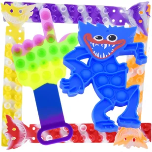 6 X POPIT HUGGY WUGGY TOY  SQUIDOPOP POPIT - Zabawki sensoryczne - miniaturka - grafika 1