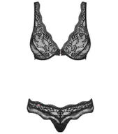 Komplety bielizny - BIELIZNA-LUVAE KOMPLET 2-CZĘŚCIOWY CZARNY L/XL - miniaturka - grafika 1