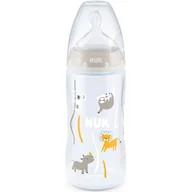 Butelki dla niemowląt - Nuk Butelka z polipropylenu (PP) First Choice+ silikonowy smoczek 0-6 mies. 300 ml - miniaturka - grafika 1