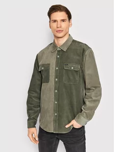 Brixton Koszula Bowery Corduroy 01264 Zielony Standard Fit - Koszule męskie - miniaturka - grafika 1