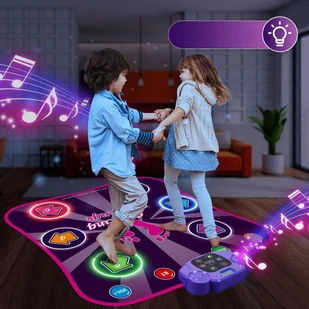 MATA TANECZNA DO TAŃCZENIA ANTYPOŚLIZGOWA MATA GRA Z WIELOMA LED - Zabawki interaktywne dla dzieci - miniaturka - grafika 1