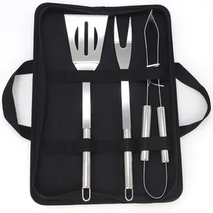 Patio PATIO ZESTAW NARZĘDZI DO GRILLA W ETUI 4 ELEMENTY STAL NIERDZEWNA 91311 - Akcesoria do grilla - miniaturka - grafika 1