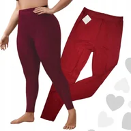 Legginsy - MA50 LEGINSY WYSOKI STAN GŁADKIE wygodne elastyczne klasyczne 50 52 5XL 6XL - miniaturka - grafika 1
