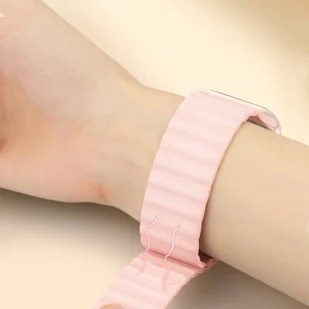 Kingxbar Magnetic Band pasek bransoletka do Watch: 7 / 6 / SE / 5 / 4 / 3 / 2 (45mm / 44mm / 42mm) magnetyczna silikonowa opaska pomarańczowy - Etui i futerały do telefonów - miniaturka - grafika 5