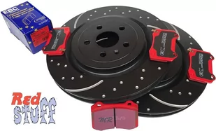 Tylne CERAMICZNE klocki RedStuff + NAWIERCANE NACINANE tarcze hamulcowe 365mm EBC seria GD Chevrolet Camaro 6,2 V8 - Tarcze hamulcowe - miniaturka - grafika 4