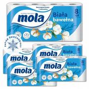 Papier toaletowy - Papier toaletowy Mola White Bawełniana Biel (8 rolek) x 5 sztuk - miniaturka - grafika 1