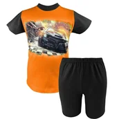 Piżamy chłopięce - PIŻAMA DZIECIĘCA CHŁOPIĘCA LETNIA BAWEŁNIANA KRÓTKI RĘKAW KRÓTKIE SPODENKI AUTO SAMOCHÓD KRÓTKA 146 - Marcinkowski - miniaturka - grafika 1