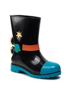 Buty dla chłopców - Melissa Kalosze Mini Melissa Rain Boot + Fabula 33677 Czarny - miniaturka - grafika 1