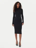 Sukienki - Fracomina Sukienka dzianinowa FJ25WD5006K463Q7 Czarny Slim Fit - miniaturka - grafika 1