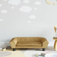 Meble do sypialni - vidaXL Sofa dla dzieci, brązowa, 70x45x26 cm, aksamit - miniaturka - grafika 1