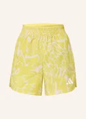 Spodenki damskie - Adidas Szorty Treningowe Workout Essentials Printed gelb - miniaturka - grafika 1