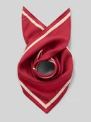 Apaszki i szaliki damskie - Chusta jedwabna z napisem z logo - miniaturka - grafika 1