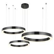 Lampy sufitowe - Lampa wisząca CIRCLE LED TYTAN na 1 podsufitce ST-8848-60+80+100 black Step Into Design - miniaturka - grafika 1
