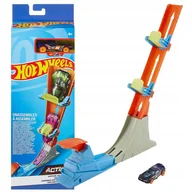 Samochody i pojazdy dla dzieci - HOT WHEELS ZESTAW WYZWANIE PIONOWY RAJD + AUTKO STUNT TRACKS HDR82 - miniaturka - grafika 1