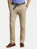 Spodnie męskie - Polo Ralph Lauren Chinosy 710778778001 Beżowy Slim Fit - miniaturka - grafika 1