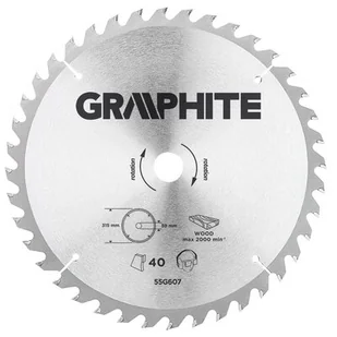 Graphite Tarcza do cięcia 55H607 315 x 30 mm do pilarki widiowa - Tarcze do pił - miniaturka - grafika 1