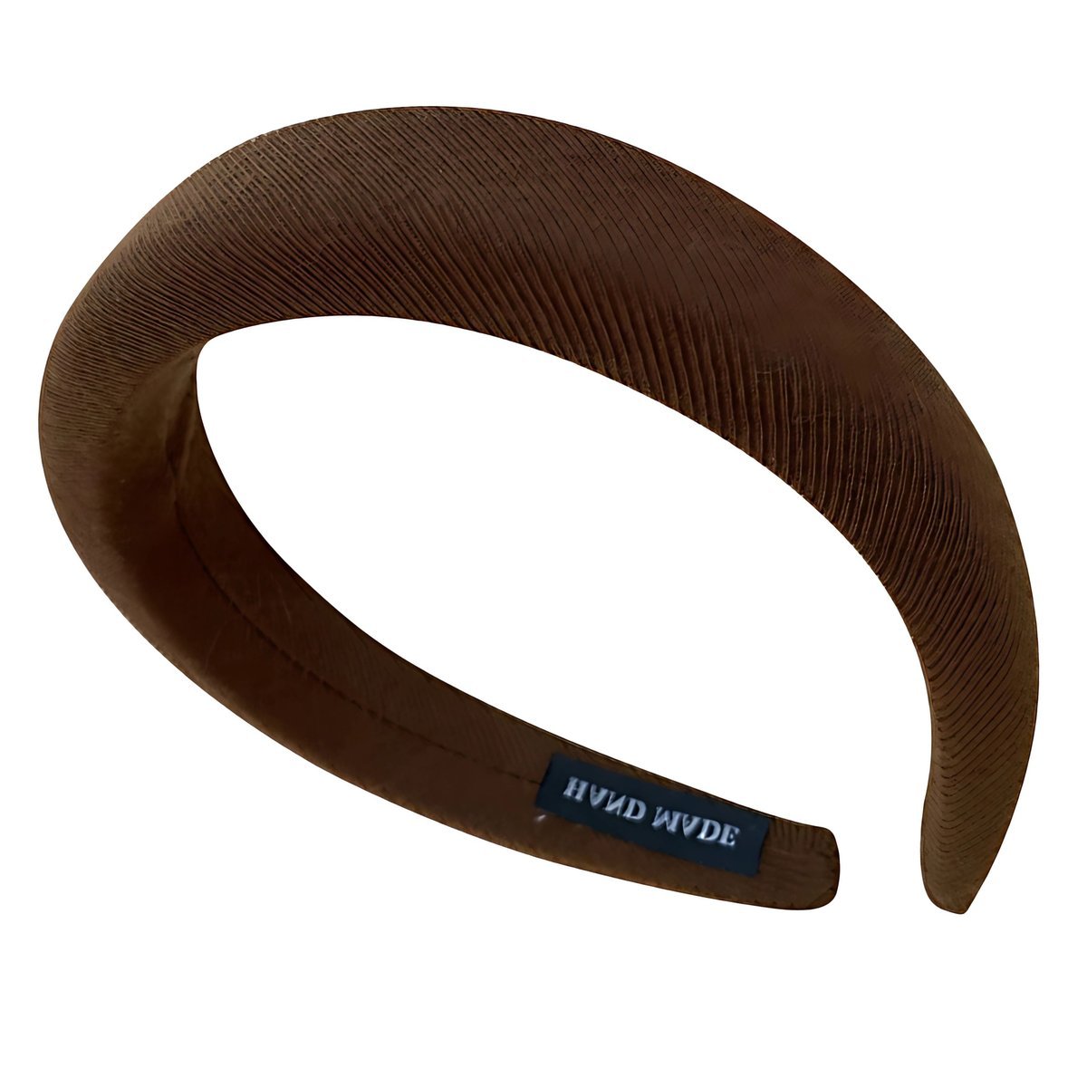 Opaska do Włosów Brązowa z Grubej Gąbki na Głowę Puszysta Lekka i Miękka