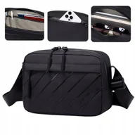 Torebki damskie - Torebka listonoszka czarna miejska wodoodporna modna na ramię elegancka uniwersalna 2,6 l Super5 FKB754Black - miniaturka - grafika 1