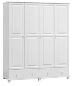 Szafy - Szafa sosnowa 4D nr5 S160 biała - miniaturka - grafika 1