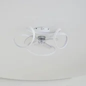 Wentylatory sufitowe - Lindby Wentylator sufitowy LED Lomata, biały, cichy, Ø 23 cm - miniaturka - grafika 1