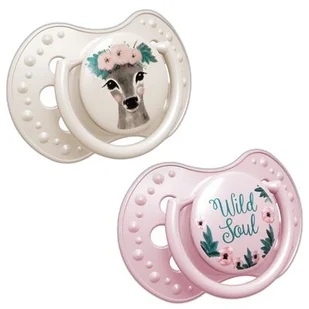 Lovi Lovi Dynamiczny smoczek uspokajający 3-6 m-ce Wild Soul Girl - 2 szt. - Smoczki uspokajające - miniaturka - grafika 1