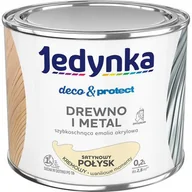 Emalie - Farba akrylowa Jedynka DecoProtect Drewno i Metal Satynowy Połysk Kremowy 0,2 l - miniaturka - grafika 1