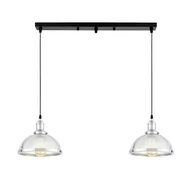 Lampy sufitowe - PODWÓJNA LAMPA WISZĄCA LOFT CHROMOWANA BRICO W2 - miniaturka - grafika 1