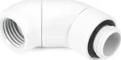 Chłodzenie wodne - Alphacool Alphacool Eiszapfen Winkeladapter, 45 Grad, doppelt, drehbar, G1/4 AG auf G1/4 IG - weiß - miniaturka - grafika 1