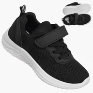 Buty dla chłopców - Buty Chłopięce Sneakersy Czarne Na Rzepy Materiałowe Sportowe Z2405P Czarny 29 - miniaturka - grafika 1