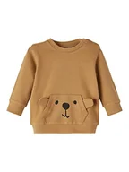 Bluzy dla dziewczynek - NAME IT Nbmbast LS Sweat UNB Bluza Dzieci Niemowlęta, Toasted Coconut, 50 - miniaturka - grafika 1