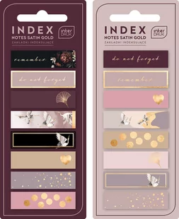 Zakładki indeksujące Satin Gold 200szt - INTERDRUK - Zakładki do książek - miniaturka - grafika 1