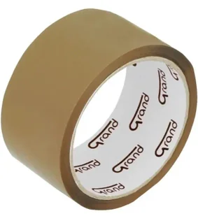 Taśma pakowa 48mmx50m brązowa (6szt) GRAND - Taśmy klejące - miniaturka - grafika 1