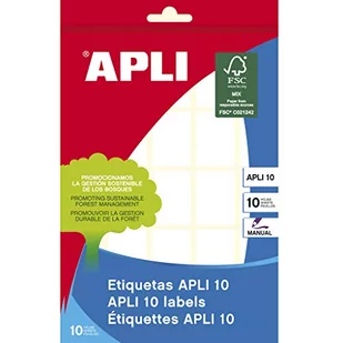 APLI 1640 - białe etykiety (19 x 27) 10 arkuszy - Etykiety do drukarek - miniaturka - grafika 1