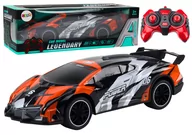 Zabawki zdalnie sterowane - Auto sportowe RC 1:10 25km/h pomarańczowe Leantoys - miniaturka - grafika 1