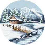Pasmanteria - Haft krzyżykowy - Zestaw do haftu - Zimowy pejzaż - miniaturka - grafika 1
