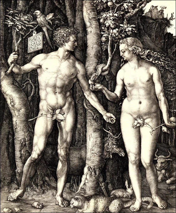 Galeria Plakatu, Plakat, Adam and Eve, Albrecht Durer, 70x100 cm