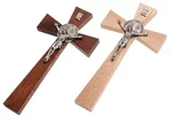 Ikony i obrazy sakralne - Krzyż św Benedykta Benedyktyński drewniany - miniaturka - grafika 1