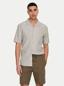 Koszule męskie - Only & Sons Koszula Caiden 22025116 Beżowy Slim Fit - miniaturka - grafika 1