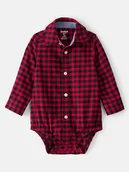 Body dla niemowląt - OshKosh Body-koszula w kolorze czerwono-czarnym - miniaturka - grafika 1