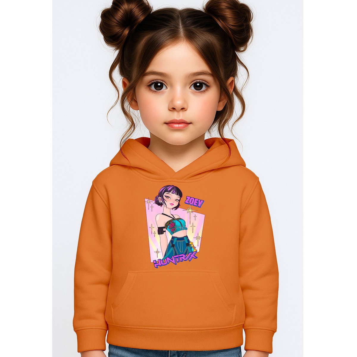 BLUZA DZIECIĘCA HUNTRIX ZOEY KPOP 110-116 Z KAPTUREM BAWEŁNIANA JAKOŚĆ